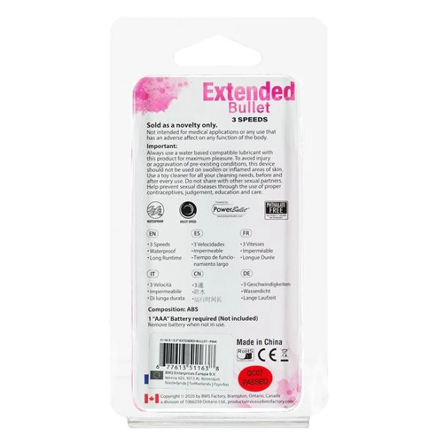 POWER BULLET BREEZE 3.5 PINK "
