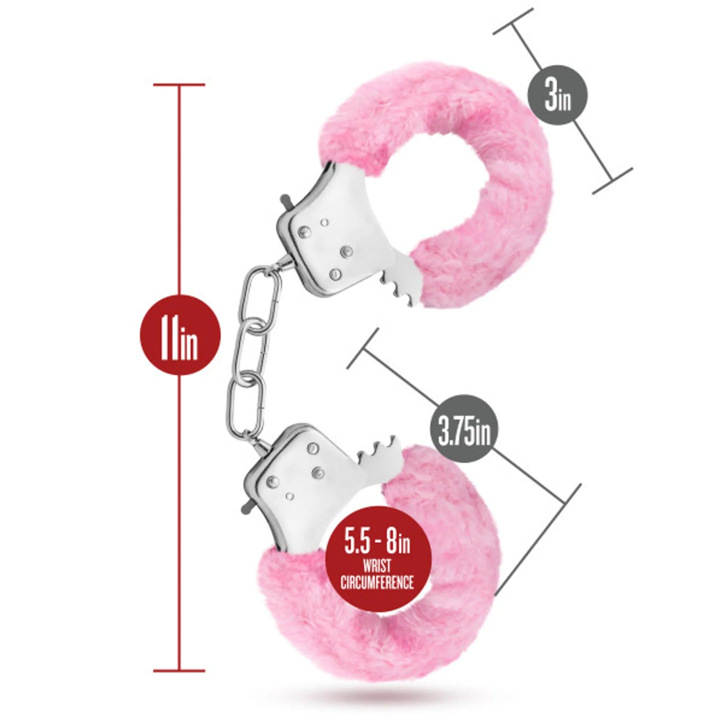 TEMPTASIA FURRY PINK CUFFS