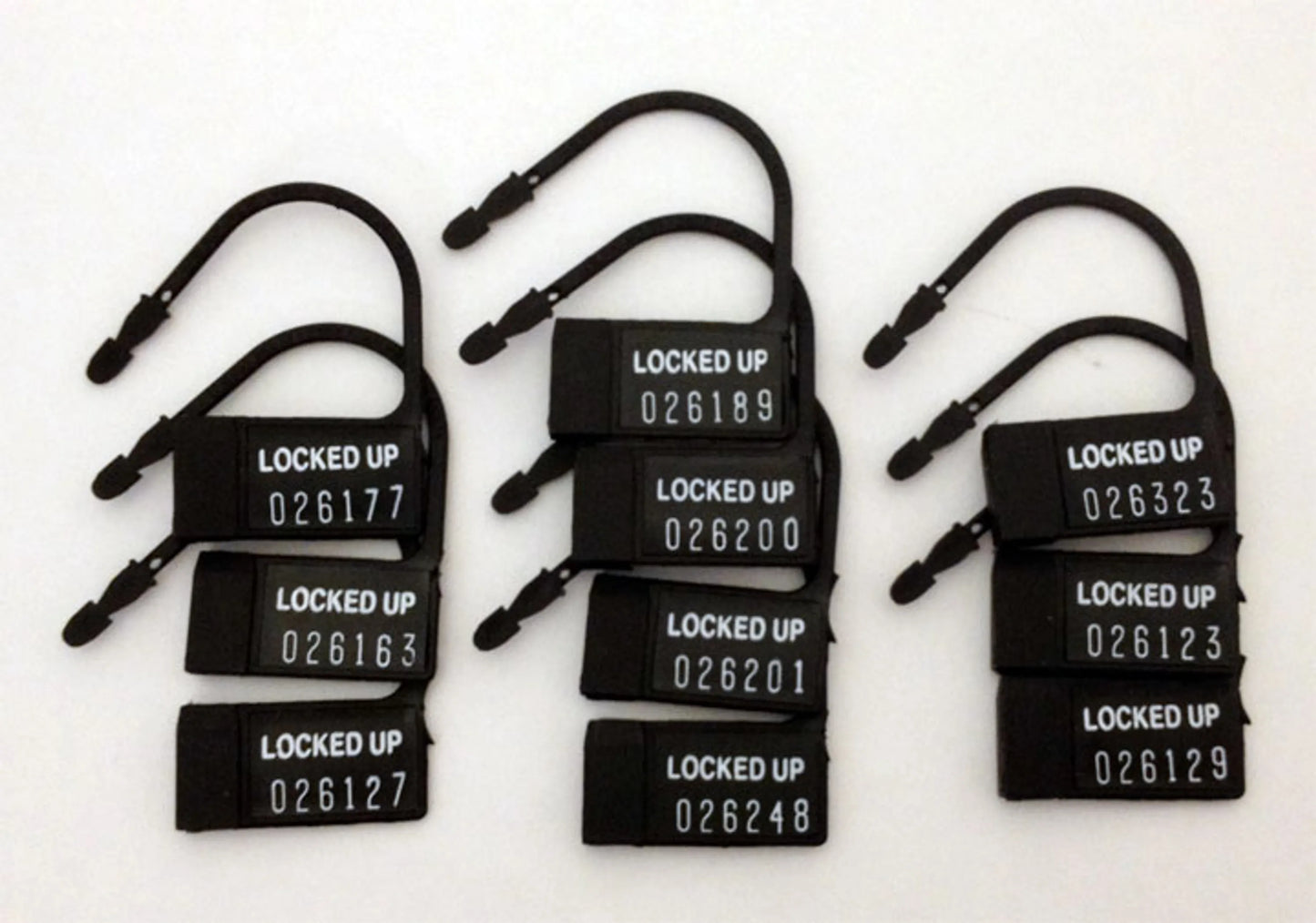 CHASTITY 10 PACK ONE TIME USE PLASTIC LOCKS