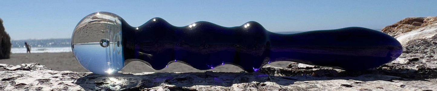 Galaxy Cobalt Wand with Galaxy Marble